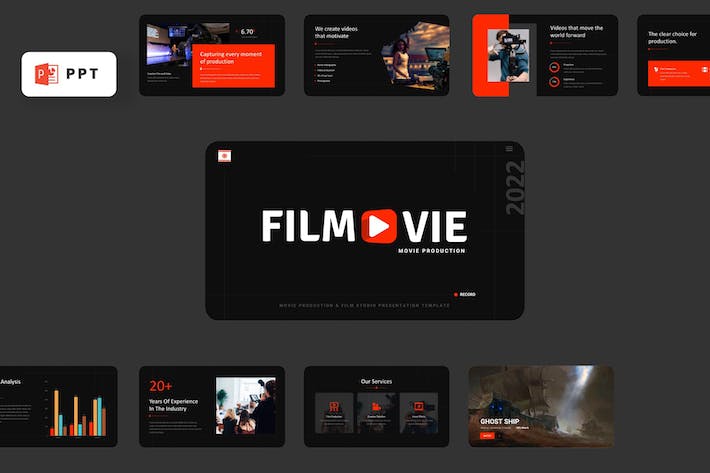 电影制作PPT模板 - 顶尖PPT