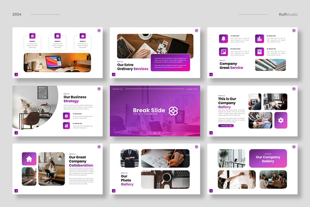 创意渐变商务风格keynote模板模板 - 顶尖PPT