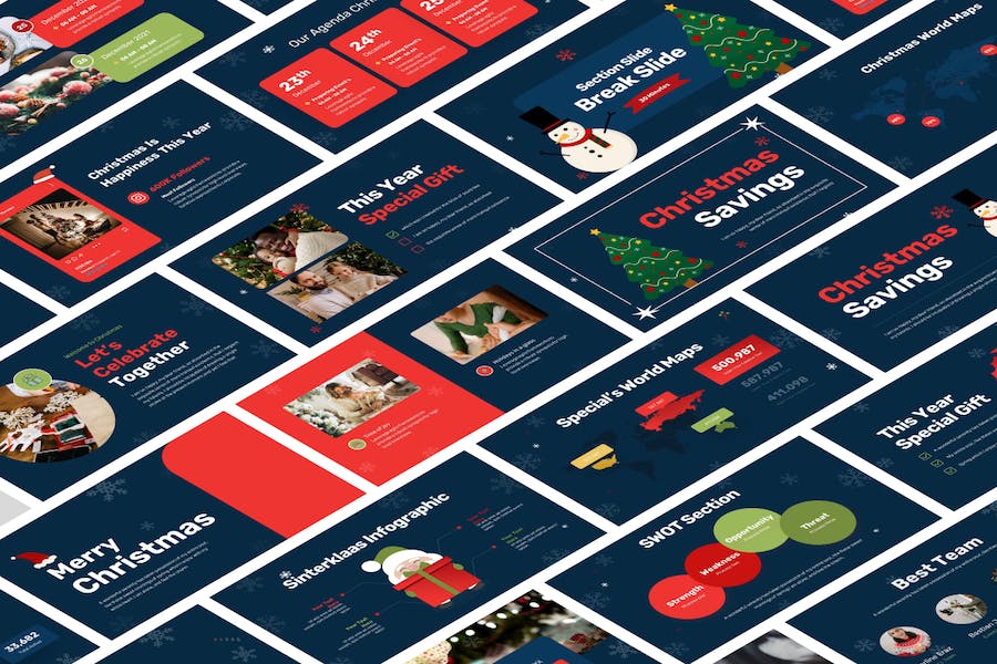 圣诞节消费促销营销PPT模板 - 顶尖PPT