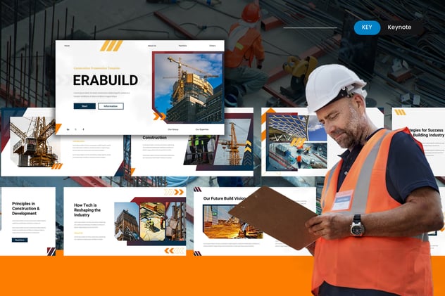 工程建筑施工主题演讲keynote模板 - 顶尖PPT