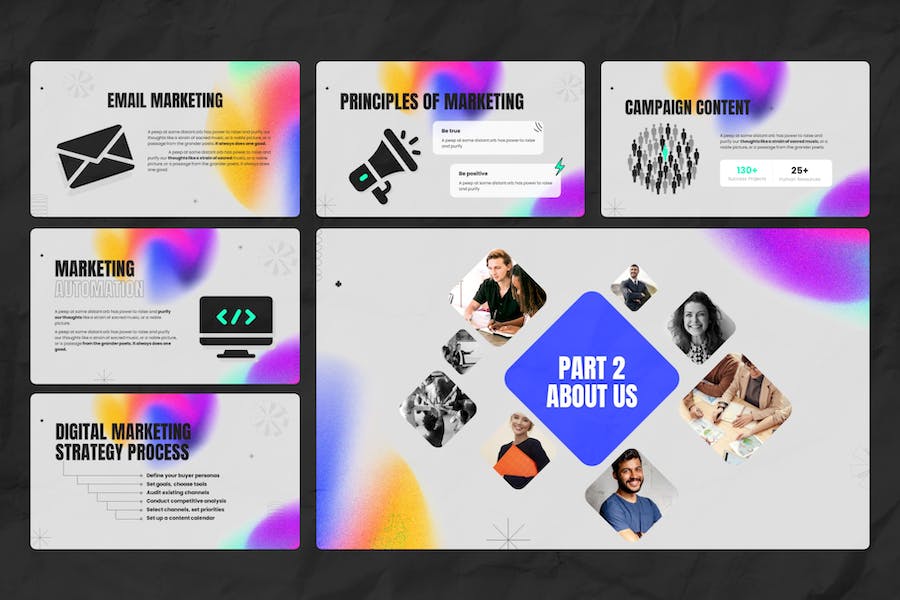 酷炫数字营销keynote模板 - 顶尖PPT