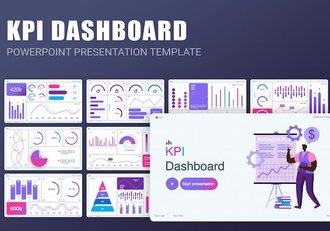 业务KPI关键指标数据可视化PPT模板 - 顶尖PPT