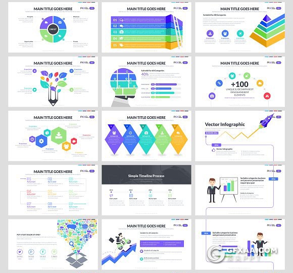 105页移动交互设备展示多用途PPT模板 - 顶尖PPT