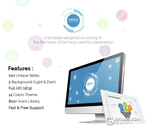 100页互联网科技风格keynote模板 14种主题配色 - 顶尖PPT