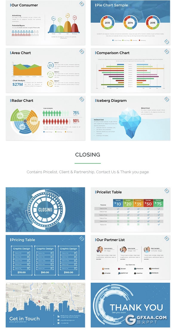100页互联网科技风格keynote模板 14种主题配色 - 顶尖PPT