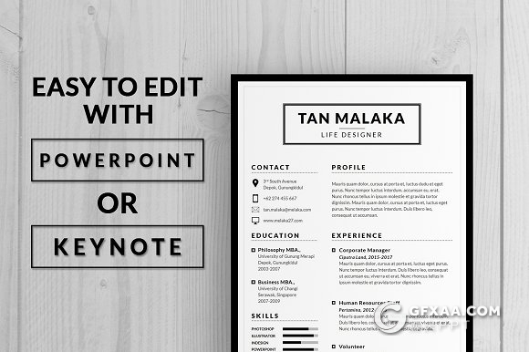 A4尺寸规格个人简历信息ppt,keynote模板 8种主题配色 - 顶尖PPT