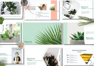 52页花卉植物展示PPT模板 3种主题配色 - 顶尖PPT