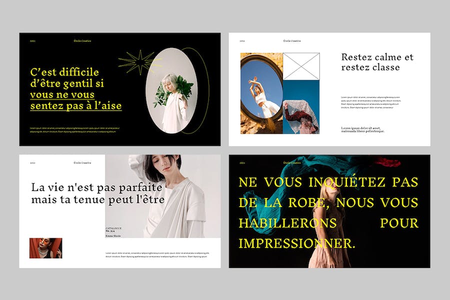 时尚艺术展览作品展示PPT模板 - 顶尖PPT