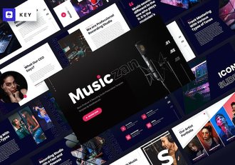 音乐制作人业务推广宣传展示Keynote模板 - 顶尖PPT