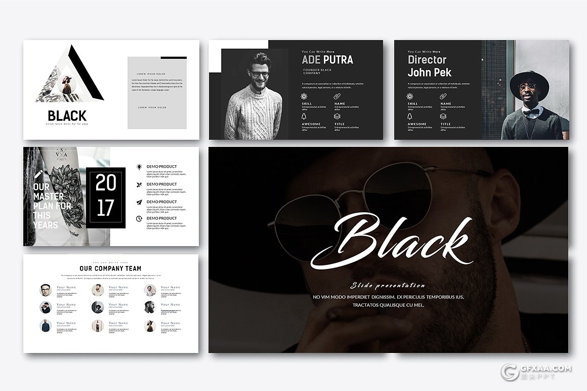 40页简约文艺风格keynote模板 - 顶尖PPT