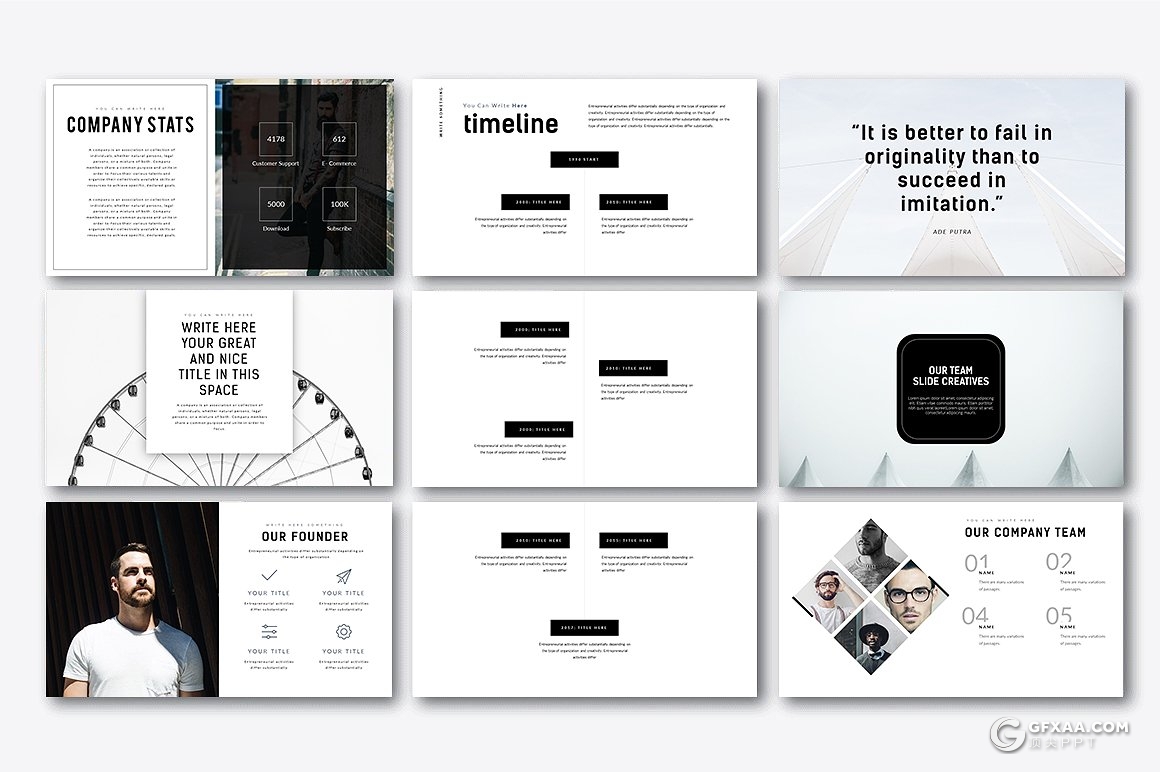 40页简约文艺风格keynote模板 - 顶尖PPT