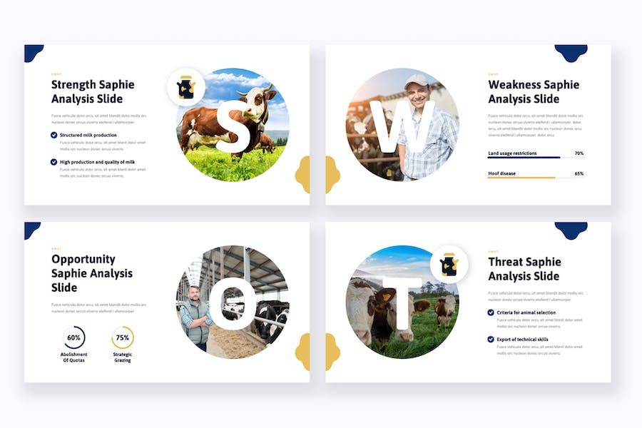 奶牛场牛奶生产与数据汇报PPT模板 - 顶尖PPT