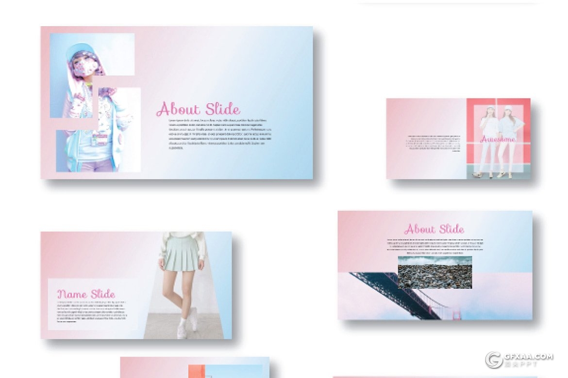 文艺唯美粉嫩风格keynote模板 - 顶尖PPT