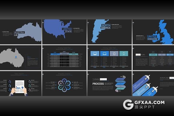 83页国外高逼格商务PPT模板 黑白两种底色 - 顶尖PPT