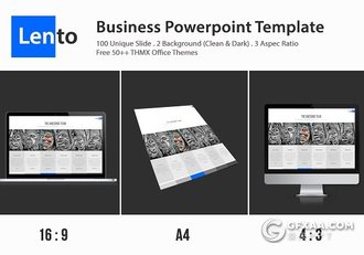 100页简约大气商务风格PPT模板 - 顶尖PPT