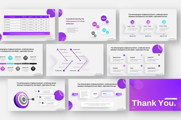 玻璃质感商务通用国外PPT模板 - 顶尖PPT