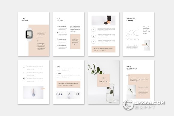 70页简约文艺风格服装产品展示keynote模板 - 顶尖PPT