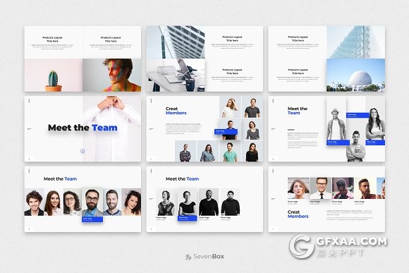 100页精美设计微立体商务PPT模板 40种配色文件 - 顶尖PPT