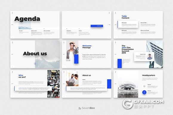 100页精美设计微立体商务PPT模板 40种配色文件 - 顶尖PPT