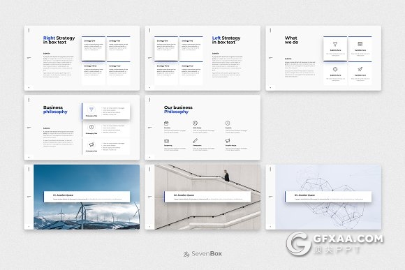 100页精美设计微立体商务PPT模板 40种配色文件 - 顶尖PPT