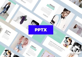 50页人物写真模特展示PPT模板 - 顶尖PPT