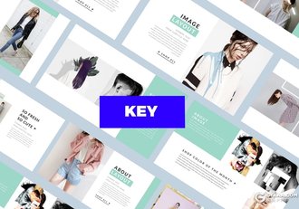 50页人物写真模特展示keynote模板 - 顶尖PPT