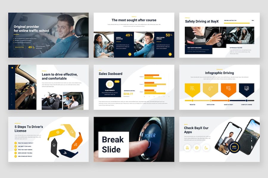 驾校培训学校介绍PPT模板 - 顶尖PPT