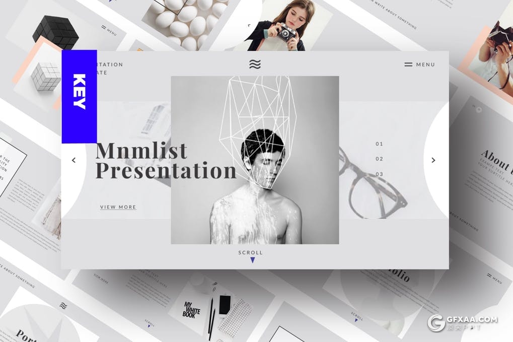 50页灰色系简约商务风格keynote模板 - 顶尖PPT