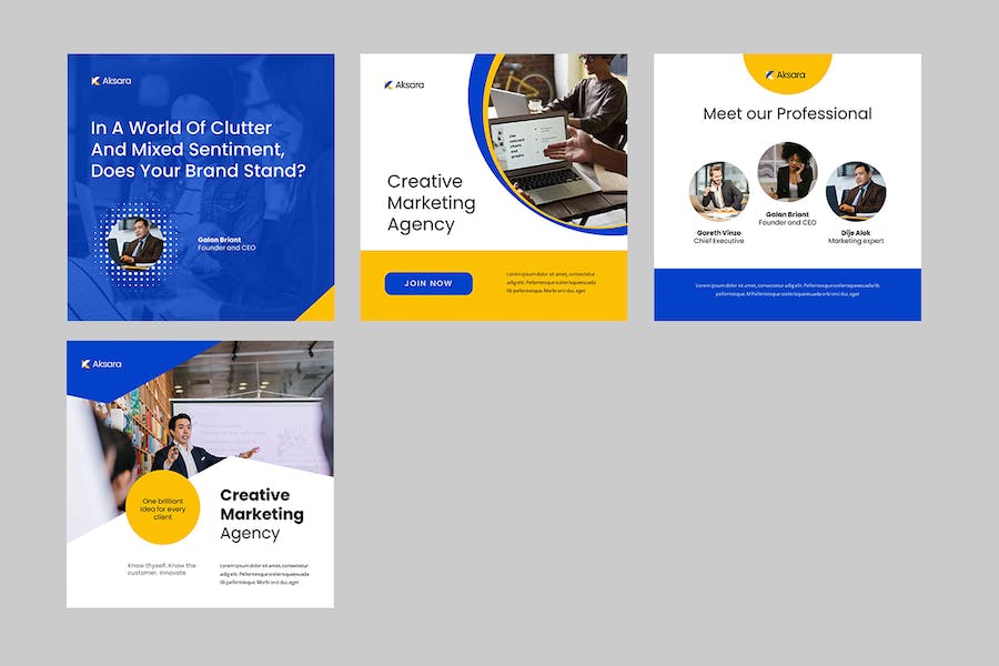 商业社交媒体尺寸PPT模板 - 顶尖PPT