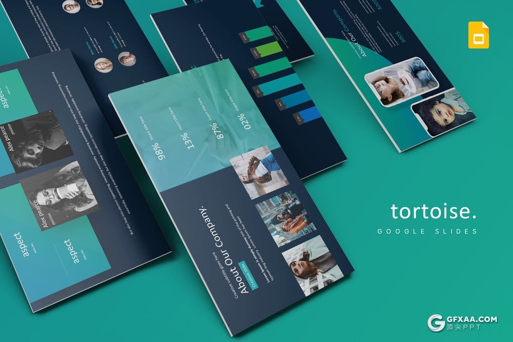 30页5种配色主题 企业团队介绍工作总结Google Slide模板 - 顶尖PPT