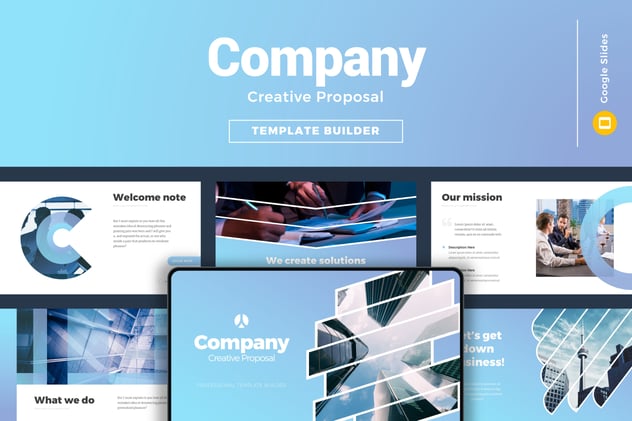 公司创意信息图表提案PPT模板 - 顶尖PPT
