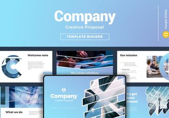 公司创意信息图表提案PPT模板 - 顶尖PPT