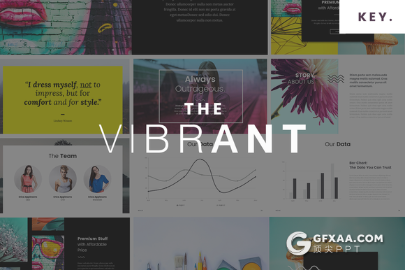 30多页艺术作品图片展示keynote模板 - 顶尖PPT