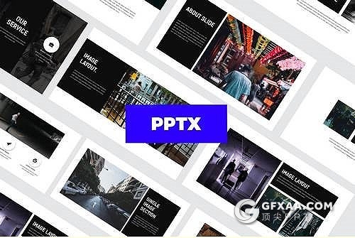 40页简约时尚大图展示PPT模板 - 顶尖PPT