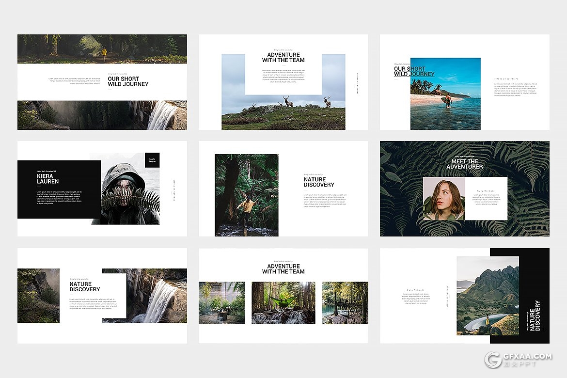 51页摄影图片展示简约PPT模板 - 顶尖PPT