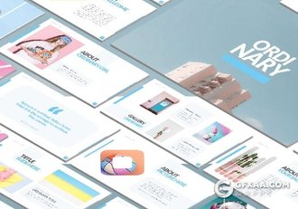 小清新风格时尚流行风格keynote模板 - 顶尖PPT