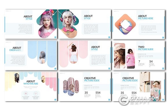 小清新风格时尚流行风格keynote模板 - 顶尖PPT