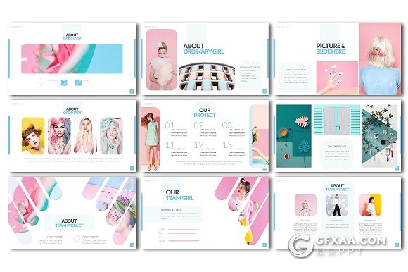 小清新风格时尚流行风格keynote模板 - 顶尖PPT
