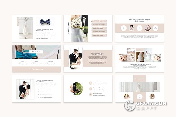 88页粉色婚纱摄影展示keynote模板 - 顶尖PPT