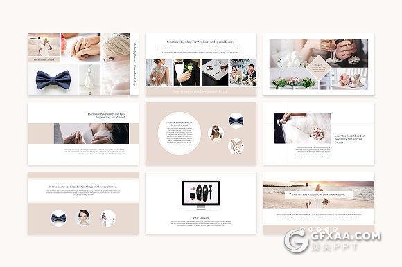 88页粉色婚纱摄影展示keynote模板 - 顶尖PPT