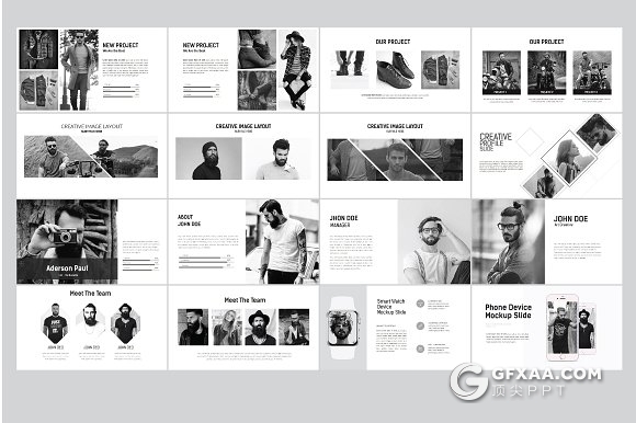 77页简约风格服装产品展示keynote模板 - 顶尖PPT