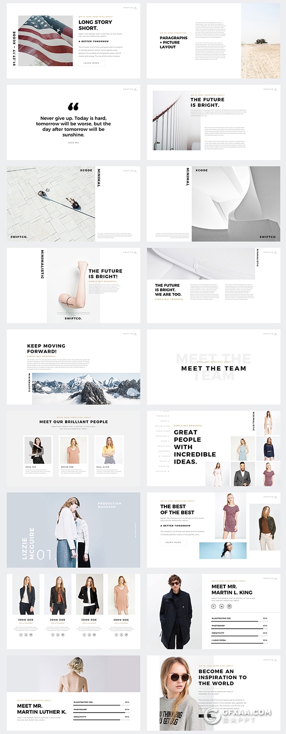 202页极简风格多用途PPT模板 - 顶尖PPT