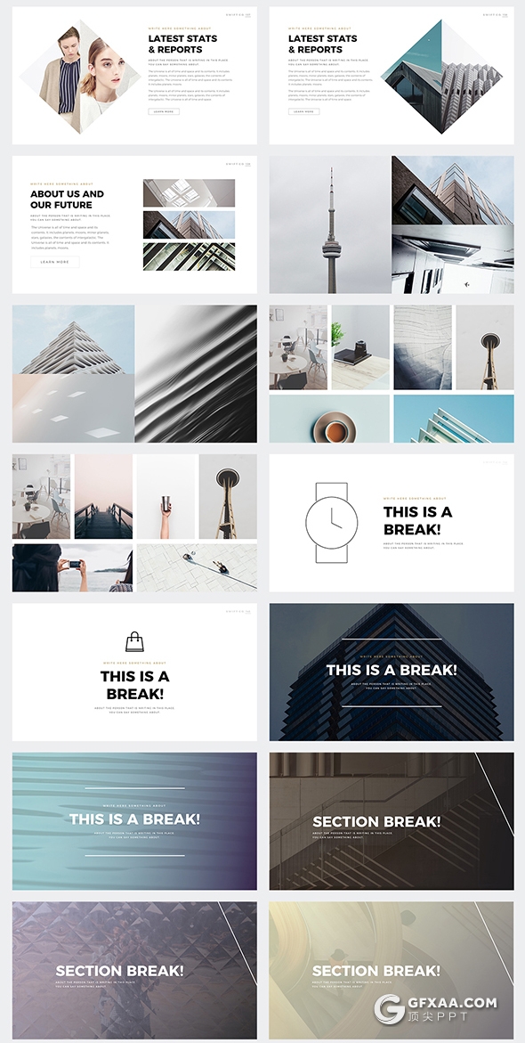 202页极简风格多用途PPT模板 - 顶尖PPT