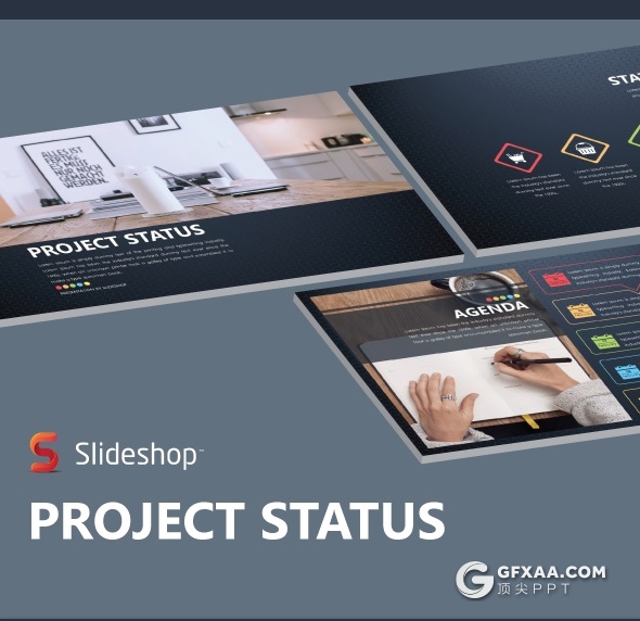 14页创意商务图形PPT模板 2种规格比例 - 顶尖PPT