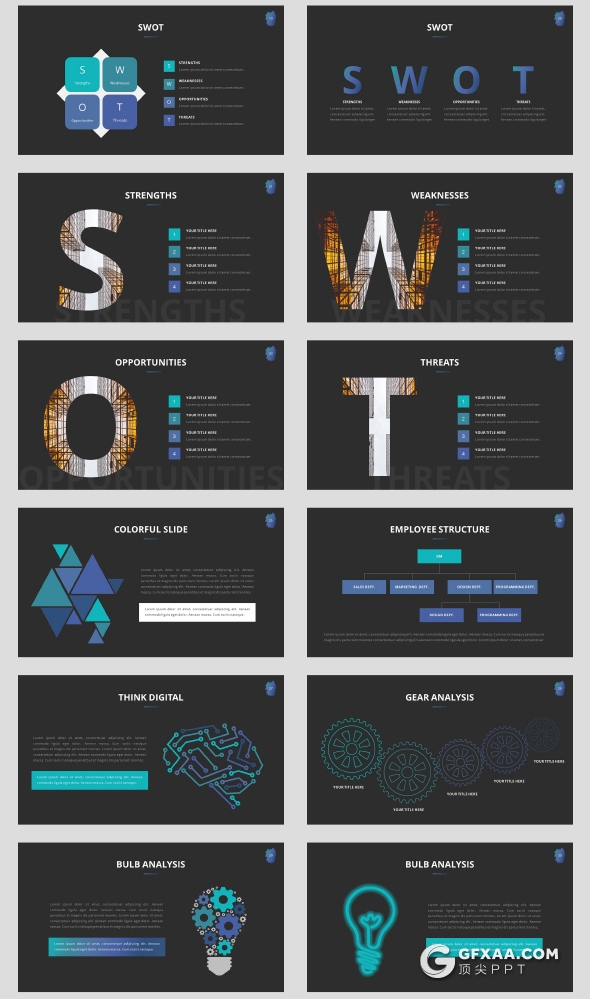 229页欧美高逼格商务多用途PPT模板 - 顶尖PPT
