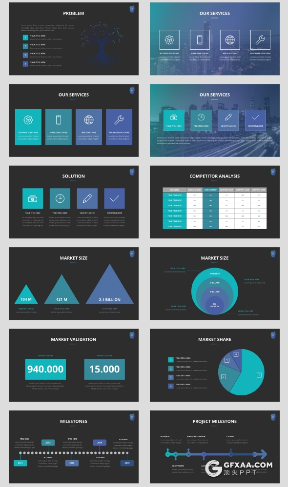 229页欧美高逼格商务多用途PPT模板 - 顶尖PPT
