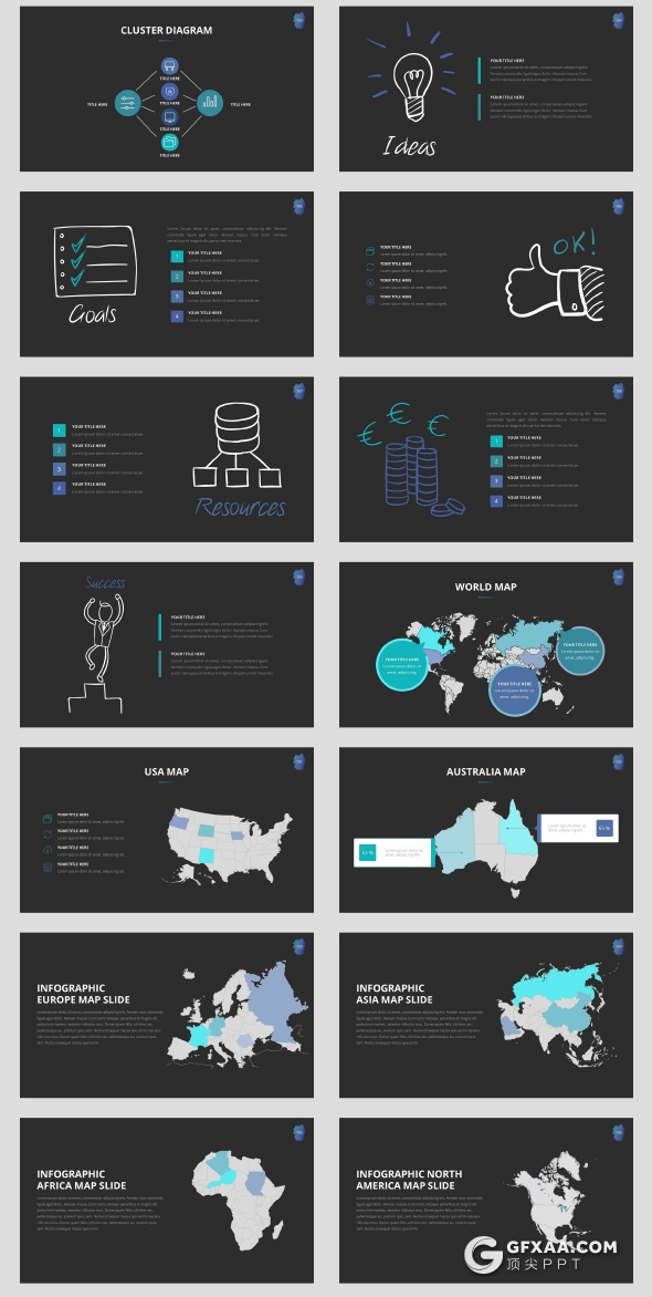 229页欧美高逼格商务多用途PPT模板 - 顶尖PPT