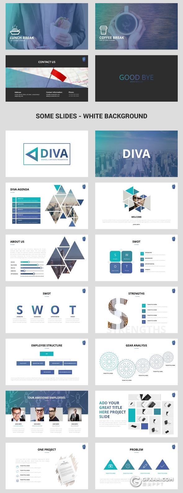 229页欧美高逼格商务多用途PPT模板 - 顶尖PPT