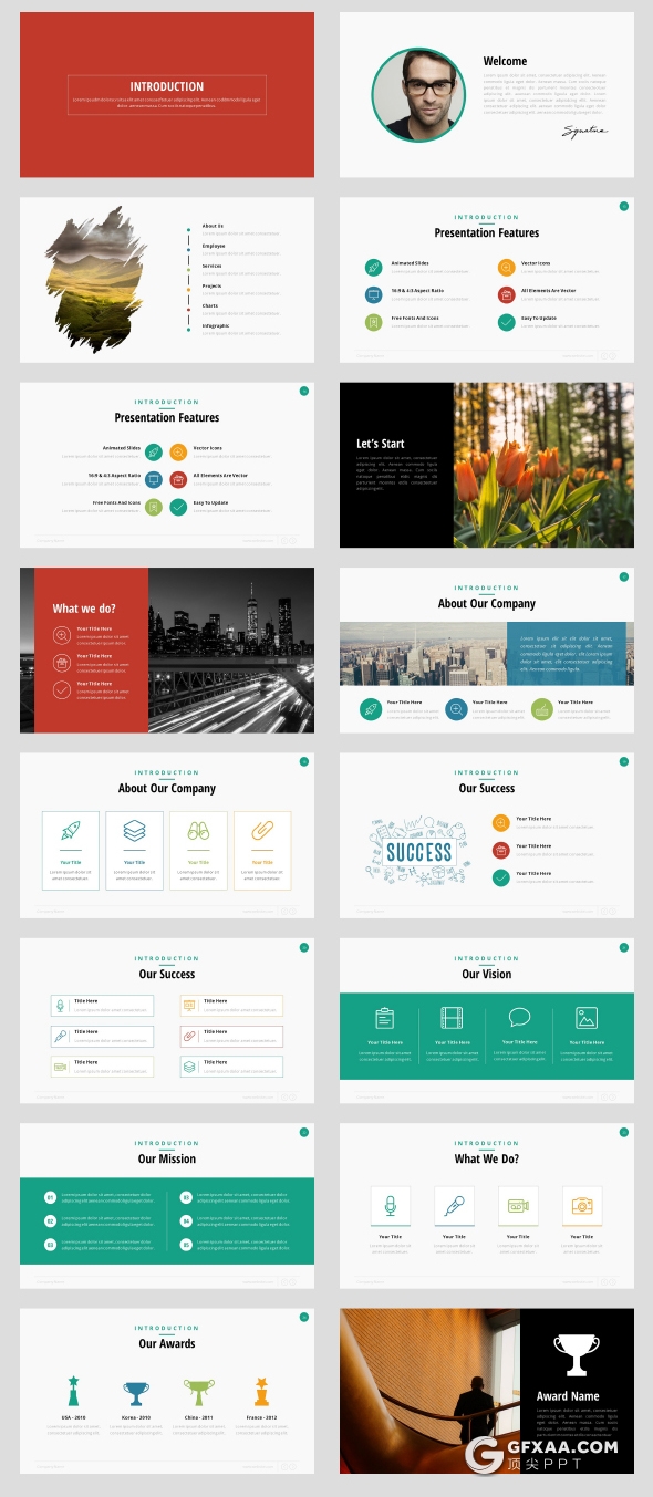 217页欧美高端商务多用途PPT模板 - 顶尖PPT