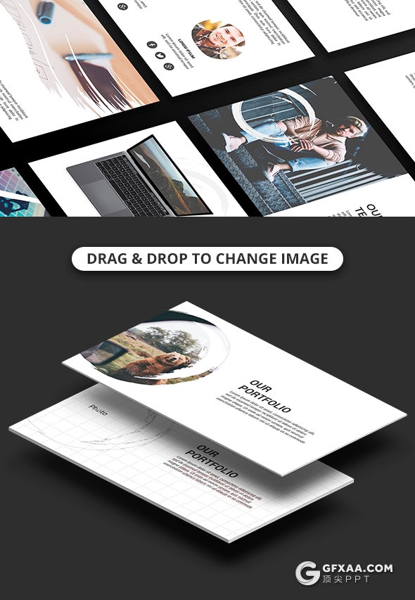 60页简约时尚商务风格PPT模板 - 顶尖PPT